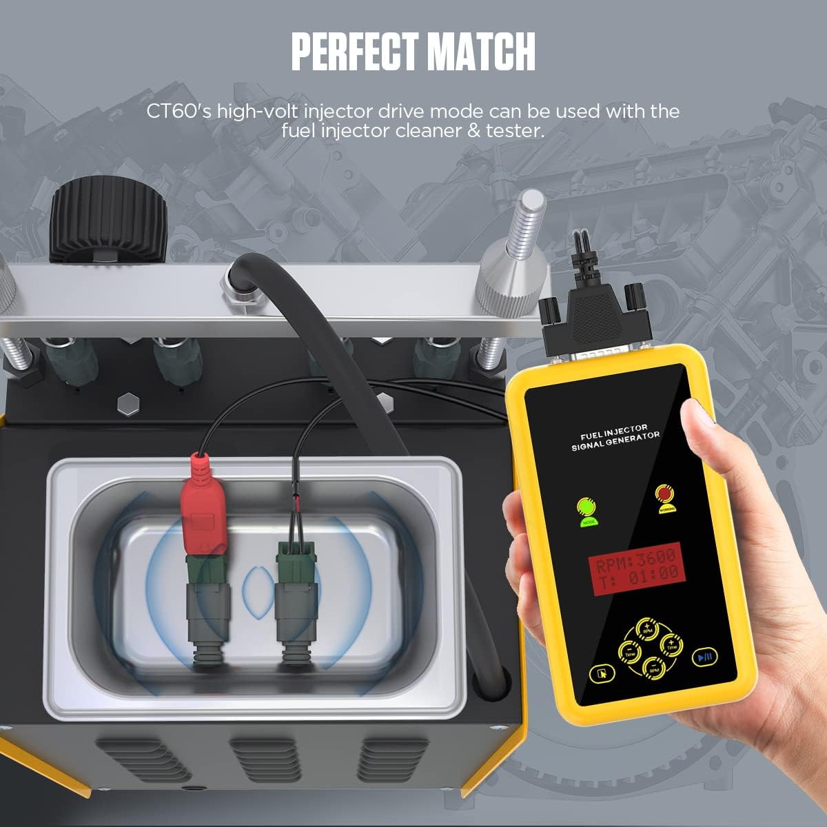 Fuel Injector Cleaner Tester for Cleaning & Testing Car Standard & High Pressure Fuel Injectors