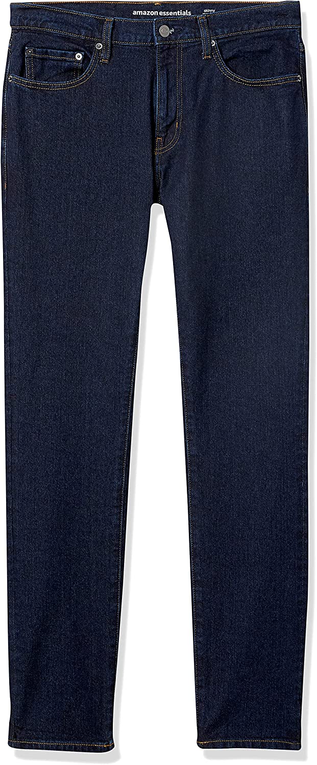 Amazon Essentials Men's Skinny-Fit Stretch Jean 34W x 28L Rinsed