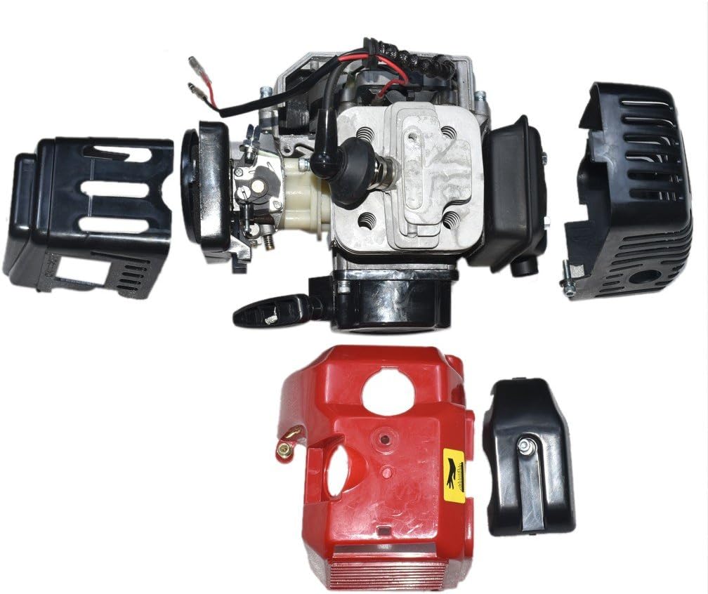 JCMOTO Complete 49cc 2 Stroke Engine Motor for Mini Pocket Bike Gas G-Scooter ATV Quad Bicycle