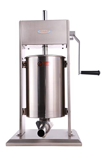 Hakka 15L/32LB Sausage Stuffer, Vertical Sausage Maker and Sausage Filler with 4 Sttuffing Tubes (15L)
