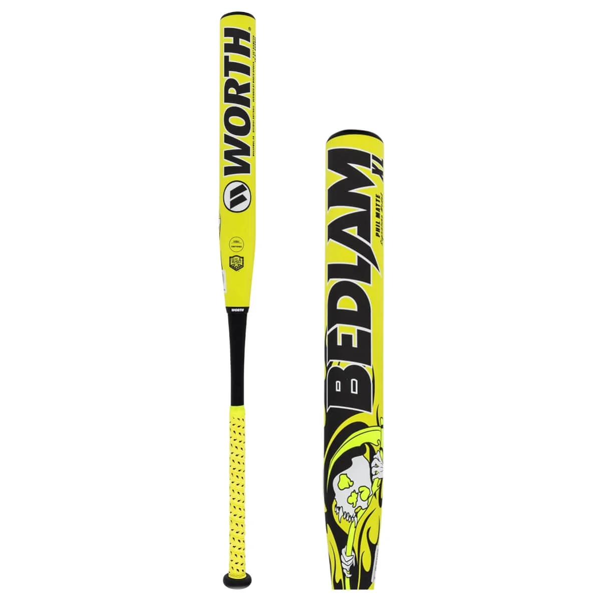 2024 Worth Bedlam 13.5" XL USA Slow Pitch Softball Bat: WSA4PMBL 34" 26 oz. - Curated Treasures Market