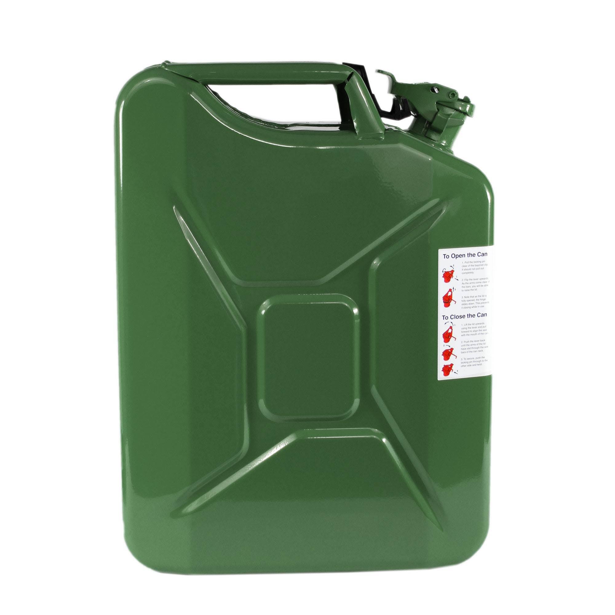 Wavian 3008 Authentic Carb Fuel Jerry Can with Spout, Green, 5.3 Gallon
