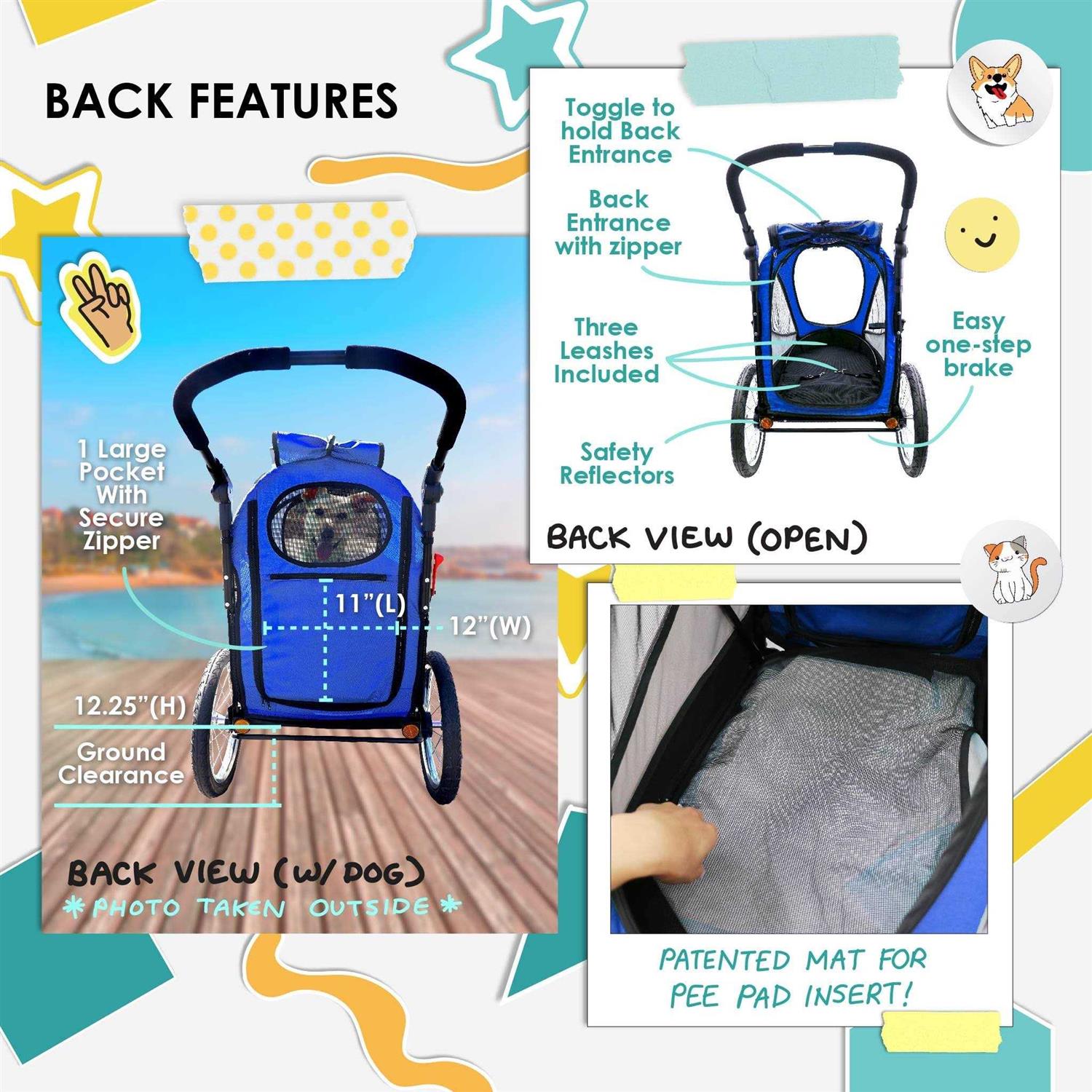 Petique Trailblazer Pet Jogger - Pet Supplies online store