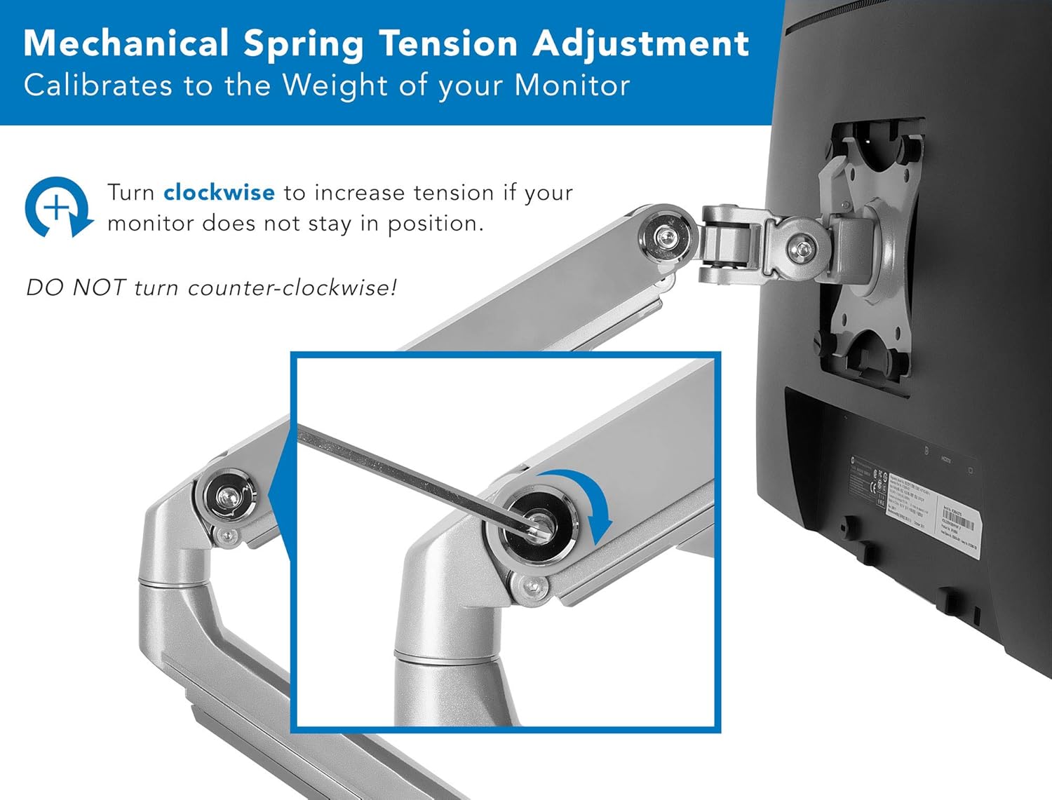 Mount-It! Single Monitor Arm Mount | Desk Stand | Full Motion Height Adjustable Articulating Mechanical Spring Arm | Fits 24 27 29 30 32 Inch VESA