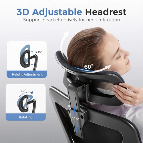 COMHOMA Office Chair Ergonomic Big and Tall Gaming Chair 350 LBS with 3D Adaptive Lumbar Support & Headrest