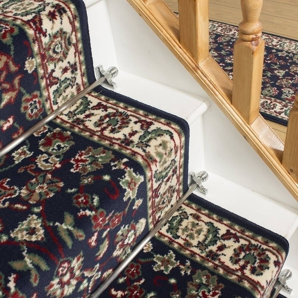runrug USA Persian Blue Stair Carpet Runner Length: 46 foot, Width