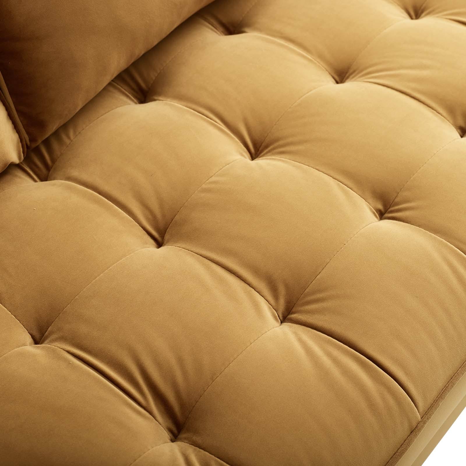 Modway Valour Performance Velvet Loveseat - Navy