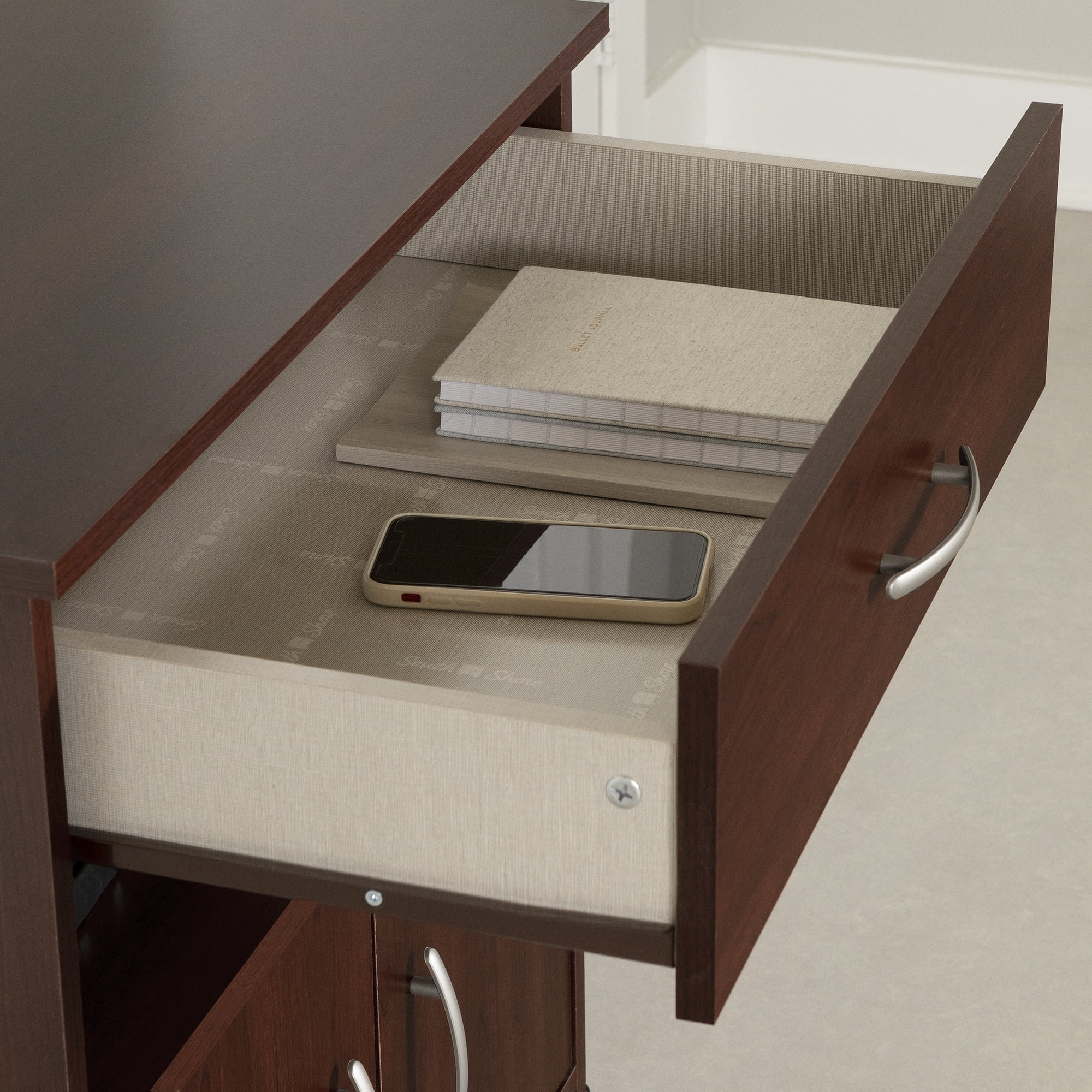 South Shore Axess Printer Cart in Royal Cherry