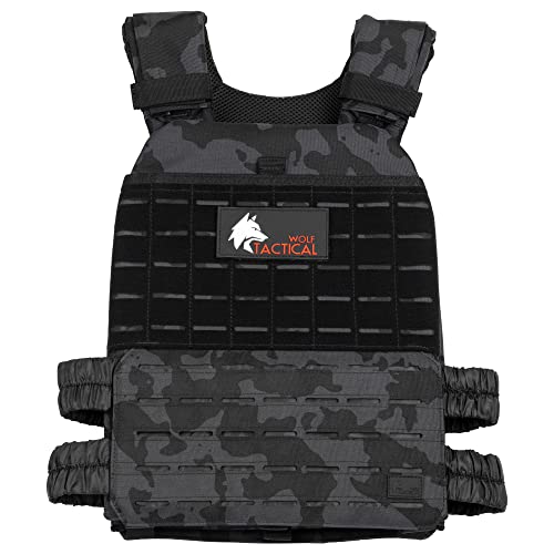 WOLF TACTICAL Adjustable Weighted Vest &ndash; WODs, Strength and Endurance Training, Fitness Workouts, Running