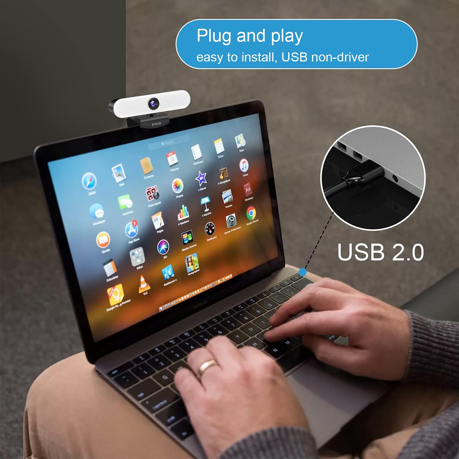 AI Humanoid Auto Tracking Webcam 1080P