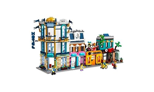 LEGO Creator Main Street 31141 Building Toy Set, 3 in 1 Features a Toy City Art Deco Building, Market Street Hotel, Caf&eacute