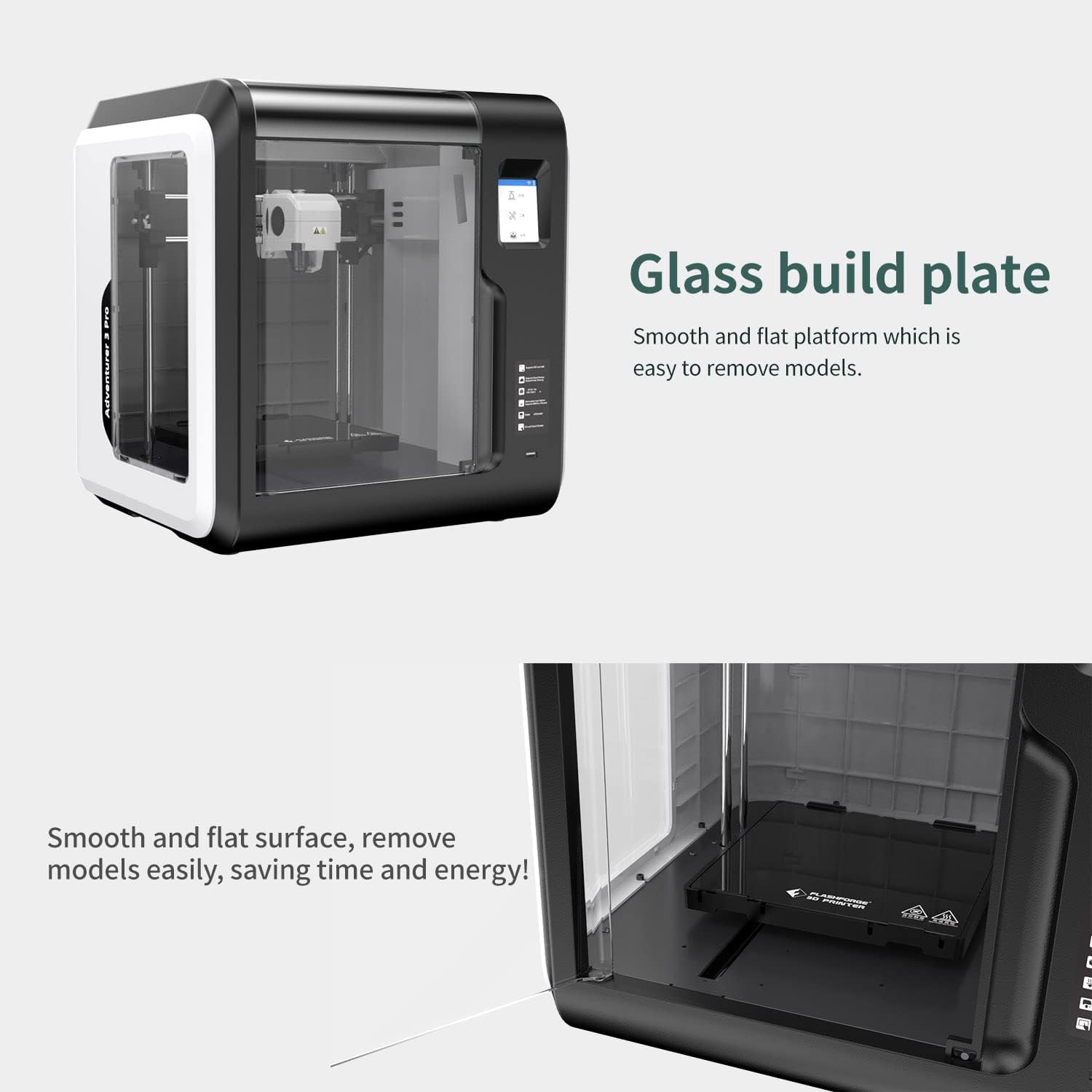 Flashforge Adventurer 3 3D Printer Leveling-Free with Quick Removable Nozzle and Heating Bed, Built-in HD Camera, Wi-Fi Cloud Printing