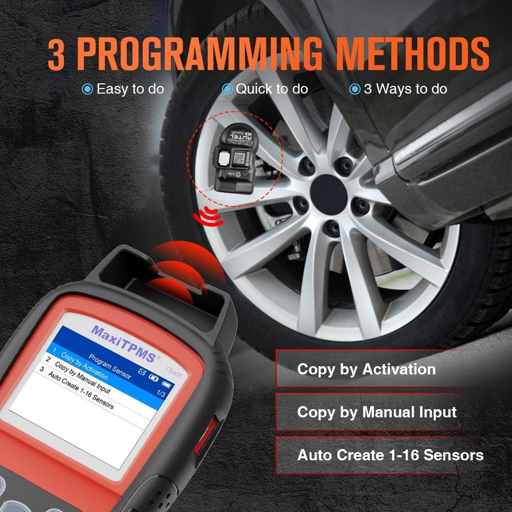2022 Autel TPMS Relearn Tool TS408, Upgraded of TS401 Tire Pressure Monitor Sensor Programming Tool for All Cars, TPMS Reset, Sensor Activation
