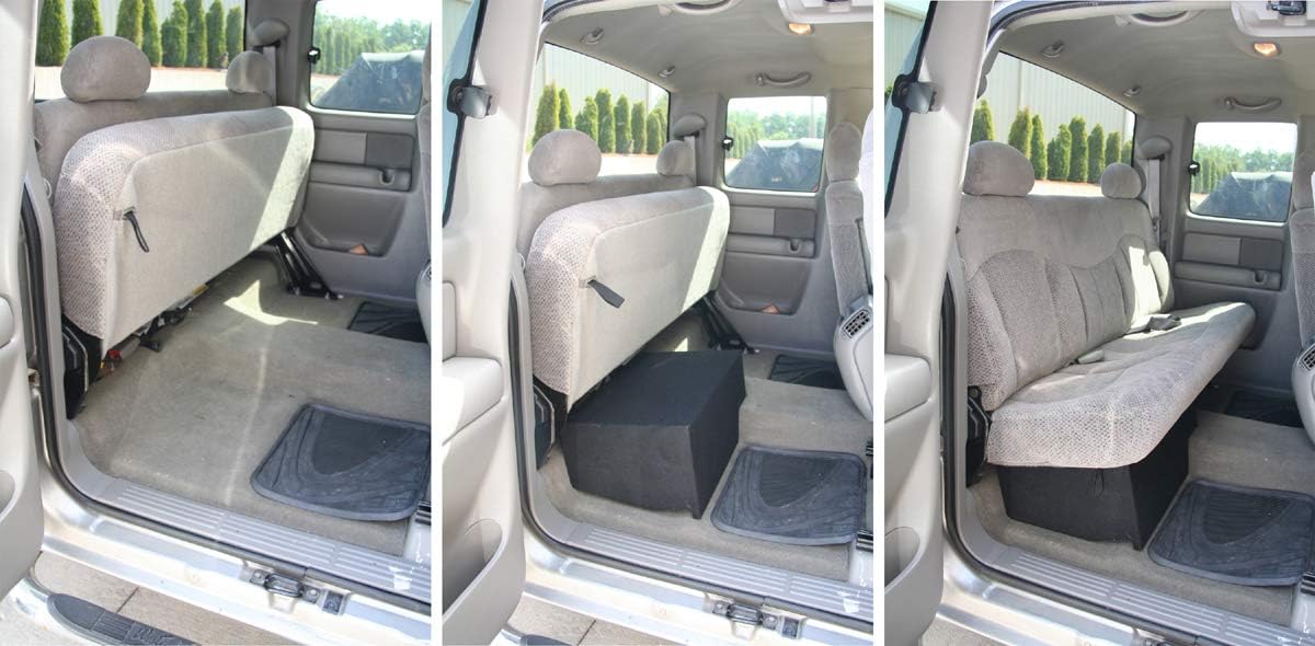 Compatible with Chevy Silverado or GMC Sierra Full Size Extended Cab Truck 1999-2006 Single 10 Subwoofer Sub Box Speaker Enclosure