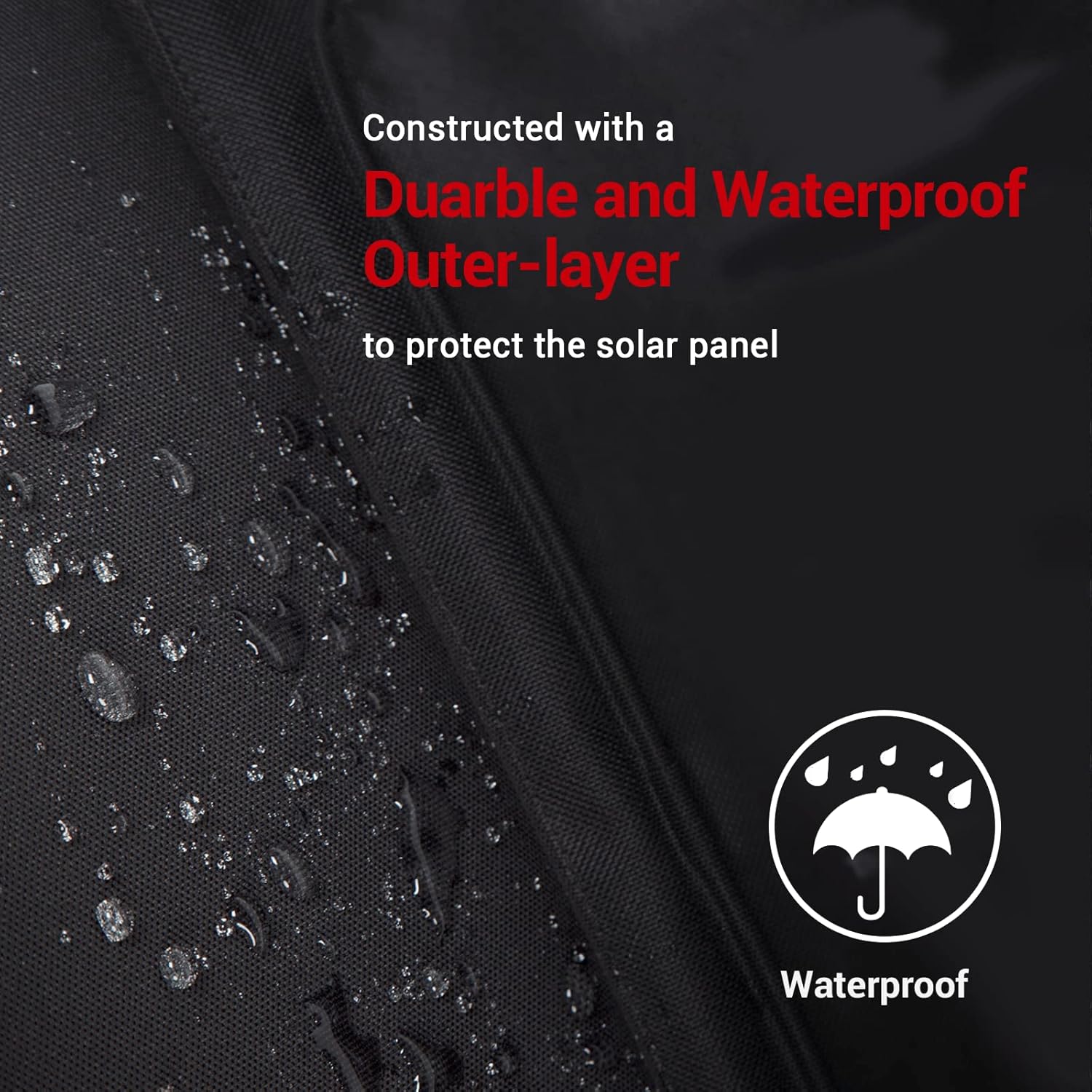 ROCKPALS RP082 100w Foldable Solar Panel Charger with Kickstand, Parallel Cable, QC 3.0 and USB-C