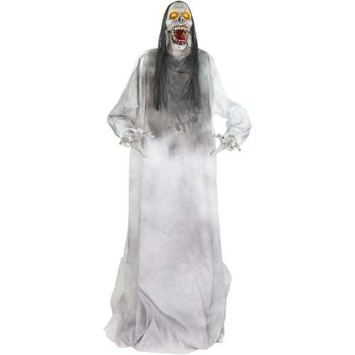 Haunted Hill Farm 5.9 ft. Animatronic Lurching Woman by Tekky, Halloween Animatronic, Scary Indoor House Prop & Decoration
