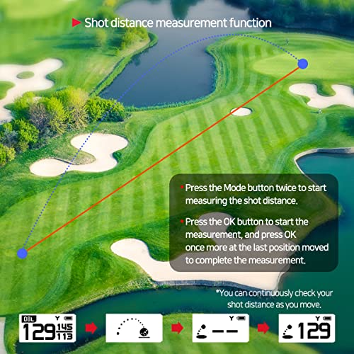 GOLFBUDDY Voice 2S+ Talking GPS Rangefinder, Clip on Hat Golf Navigation, Slope Mode on/Off, 18 Hours Battery Life, Shot Distance Measurement