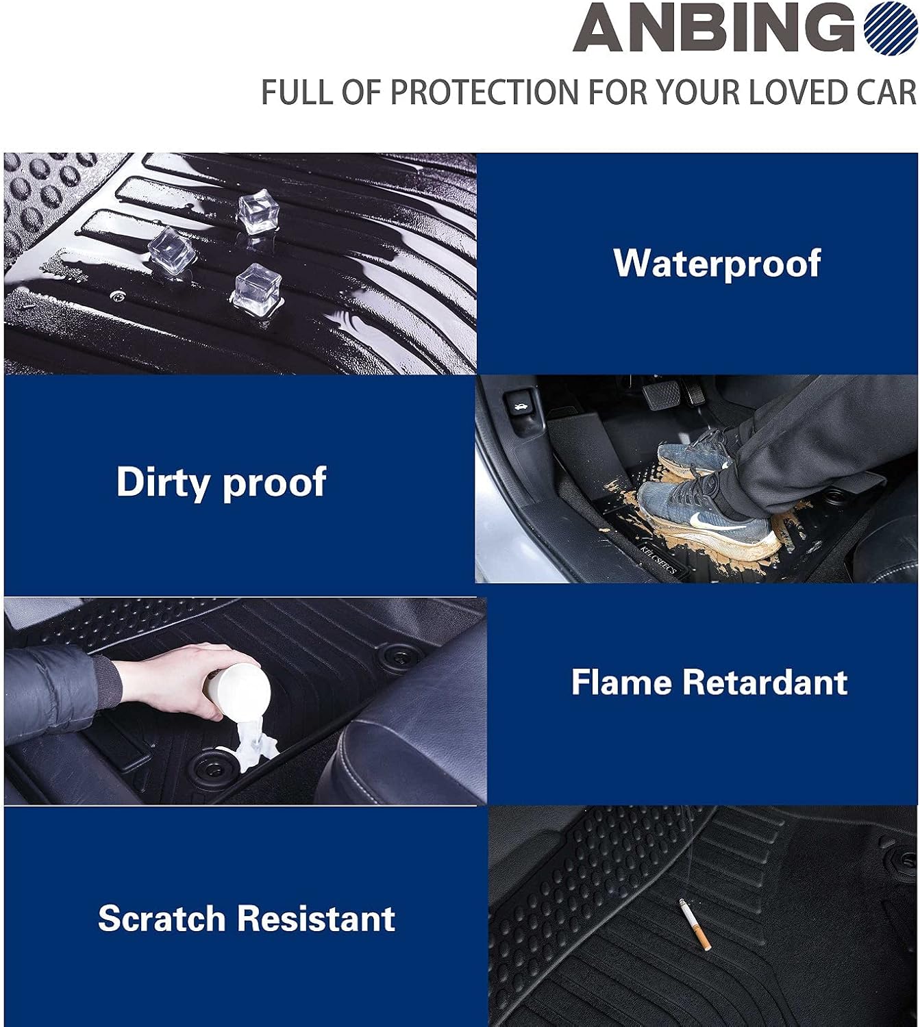 ANBINGO Floor Mats Custom for BMW X5 2019 2020 2021 2022 Waterproof Car Mats All Weather Guard Odorless TPE Heavy Duty Automotive Floor Liners Front
