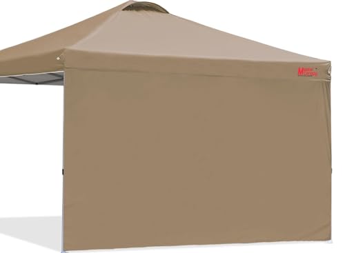 MASTERCANOPY Durable Pop-up Canopy Tent with 1 Sidewall (10'x10',White)