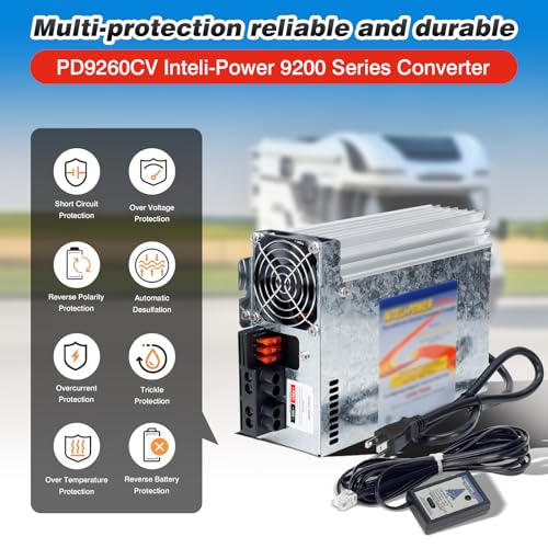 Rv Power Converter Inverter Charger 12v rv Converter 80 Amp Progressive Dynamics PD9280AV Inteli-Power 9200 Series Converter/Charger with Built-in