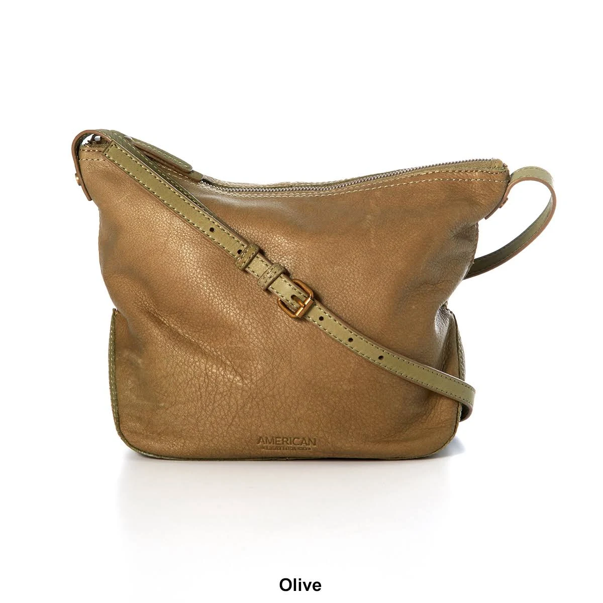 American Leather Co. Dayton Large Crossbody Olive | Boscov's