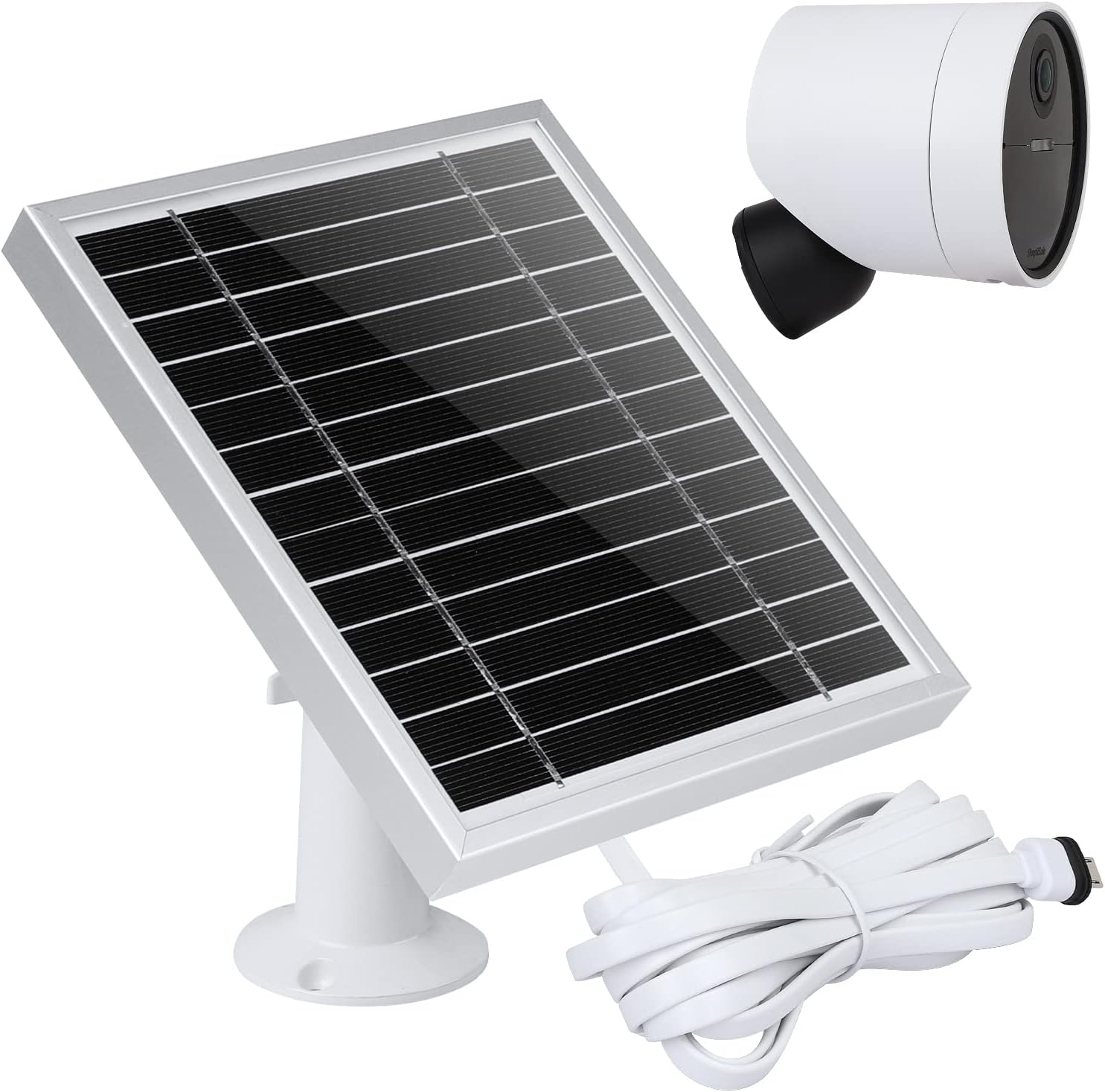 UYODM Solar Panel Compatible with SimpliSafe Wireless Outdoor Security Camera,Power Your SimpliSafe Outdoor Camera continuously - Silver - 3PACK