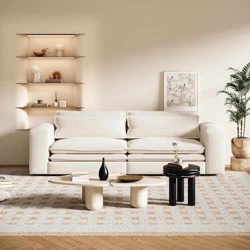 93" King Pull Out Sofa Bed, 3 in 1 Convertible Sleeper Sofa Couch, Comfy 3 Seater Sleeper Bed with 2 Pillows