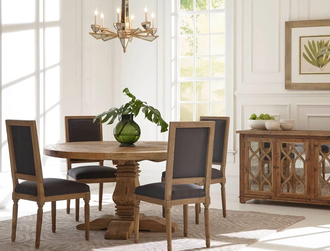 Castleford 60-inch Diameter Round Reclaimed Elm Dining Table