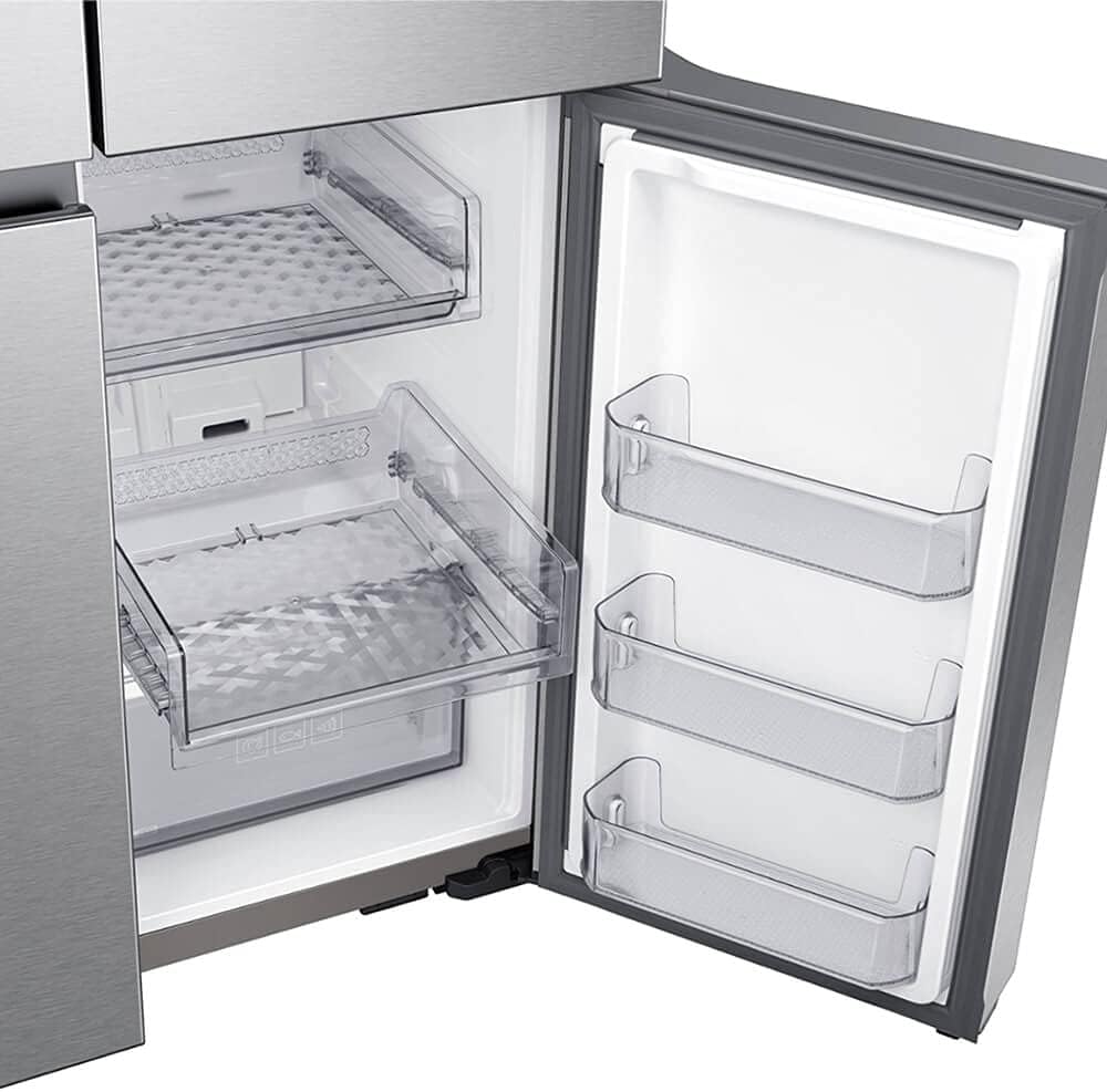SAMSUNG 23 Cu Ft Smart Counter Depth 4-Door Flex Refrigerator w/ AutoFill Water Pitcher, Dual Ice Maker, Energy Star Certified, RF23A9071SR/AA
