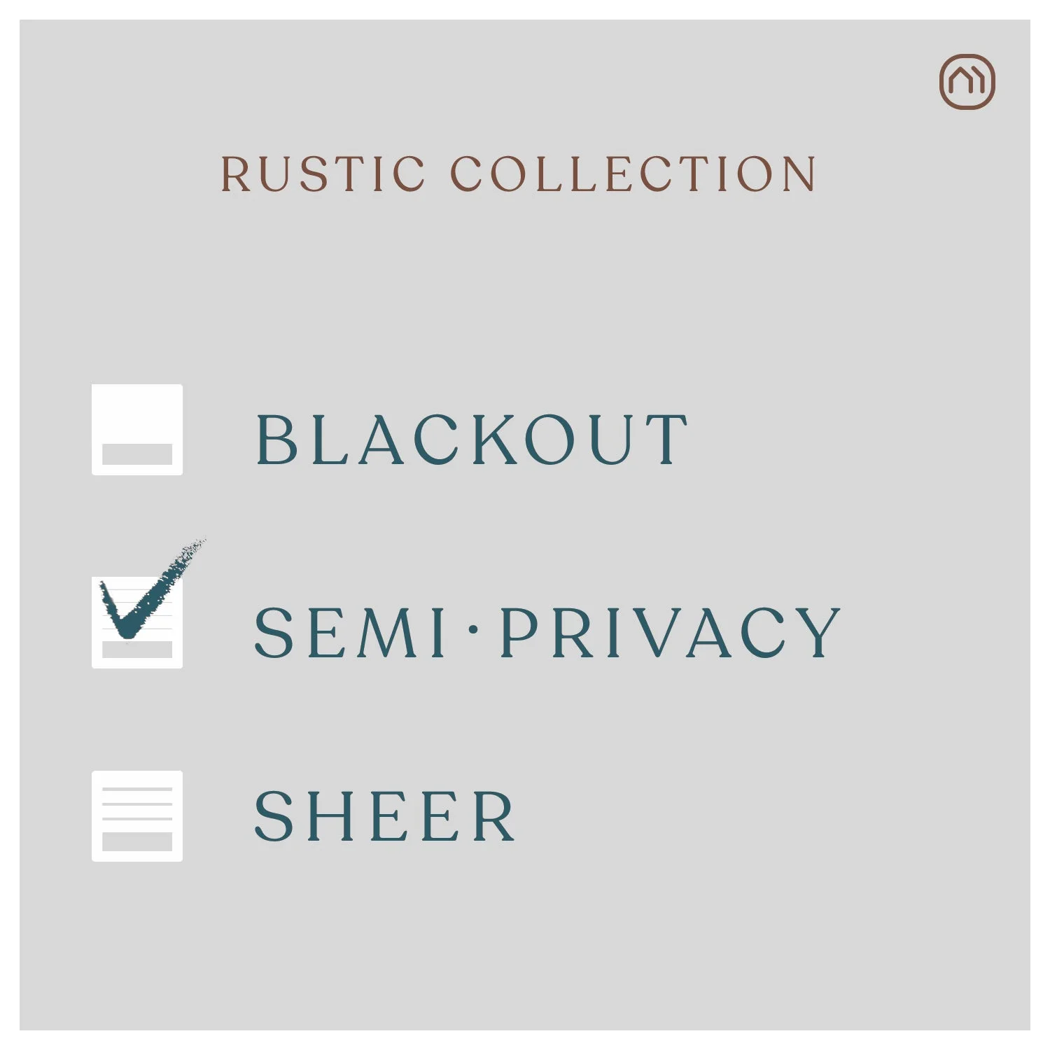 MOOD Custom Bamboo Shades | RUSTIC | Cordless Designer Natural Woven Wood Roman Shades for Windows | Rustic Walnut (Great Privacy) | 37"W X 60"H