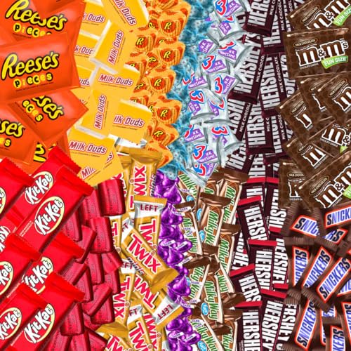 Bulk Chocolate Assortment Variety Pack - Chocolate Candy Variety Pack - 8 lb Bag of Mixed Bulk Chocolate, Milk Chocolate, Dark Chocolate