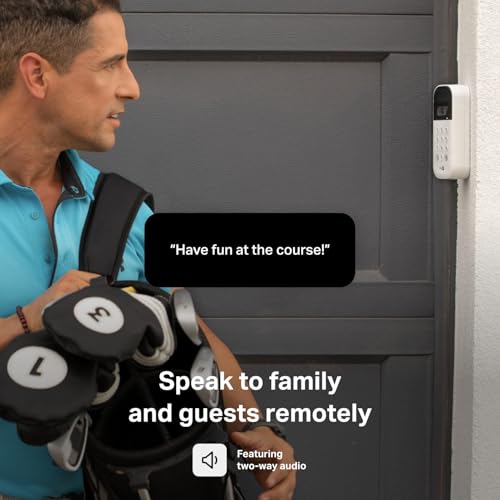 myQ Smart Garage Door Video Keypad with Wide-Angle Camera,Customizable PIN Codes