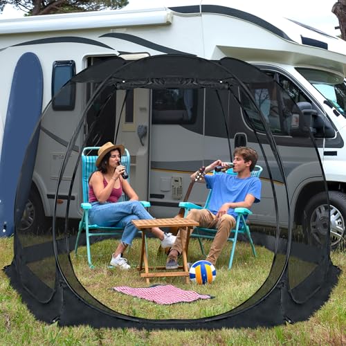 Alvantor Screen House Gazebo, 6-10-15 Person Pop Up Igloo Screened Canopy Tent with Mosquito Netting Sides