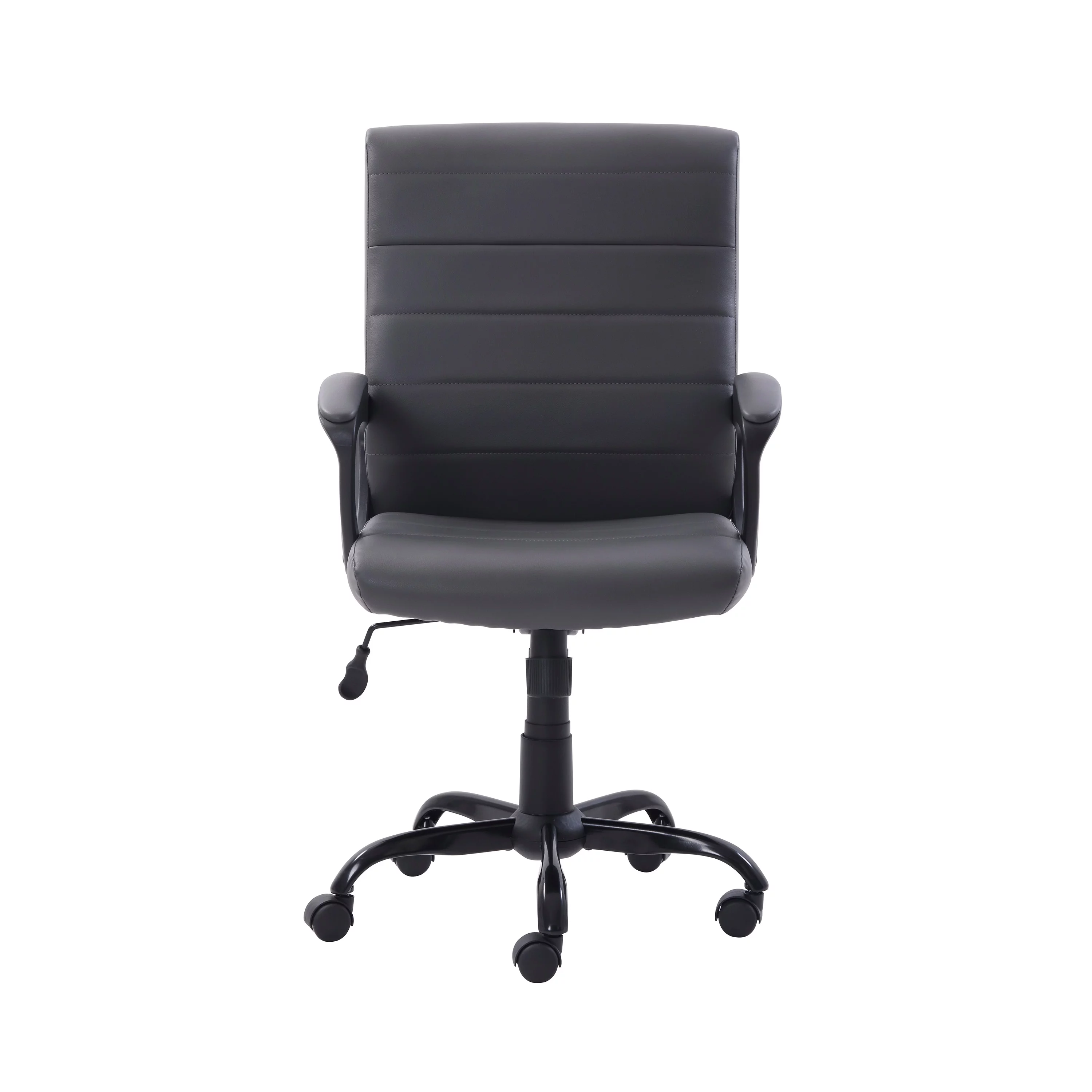 Mainstays Bonded Leather Mid-Back Manager's Office Chair, Gray