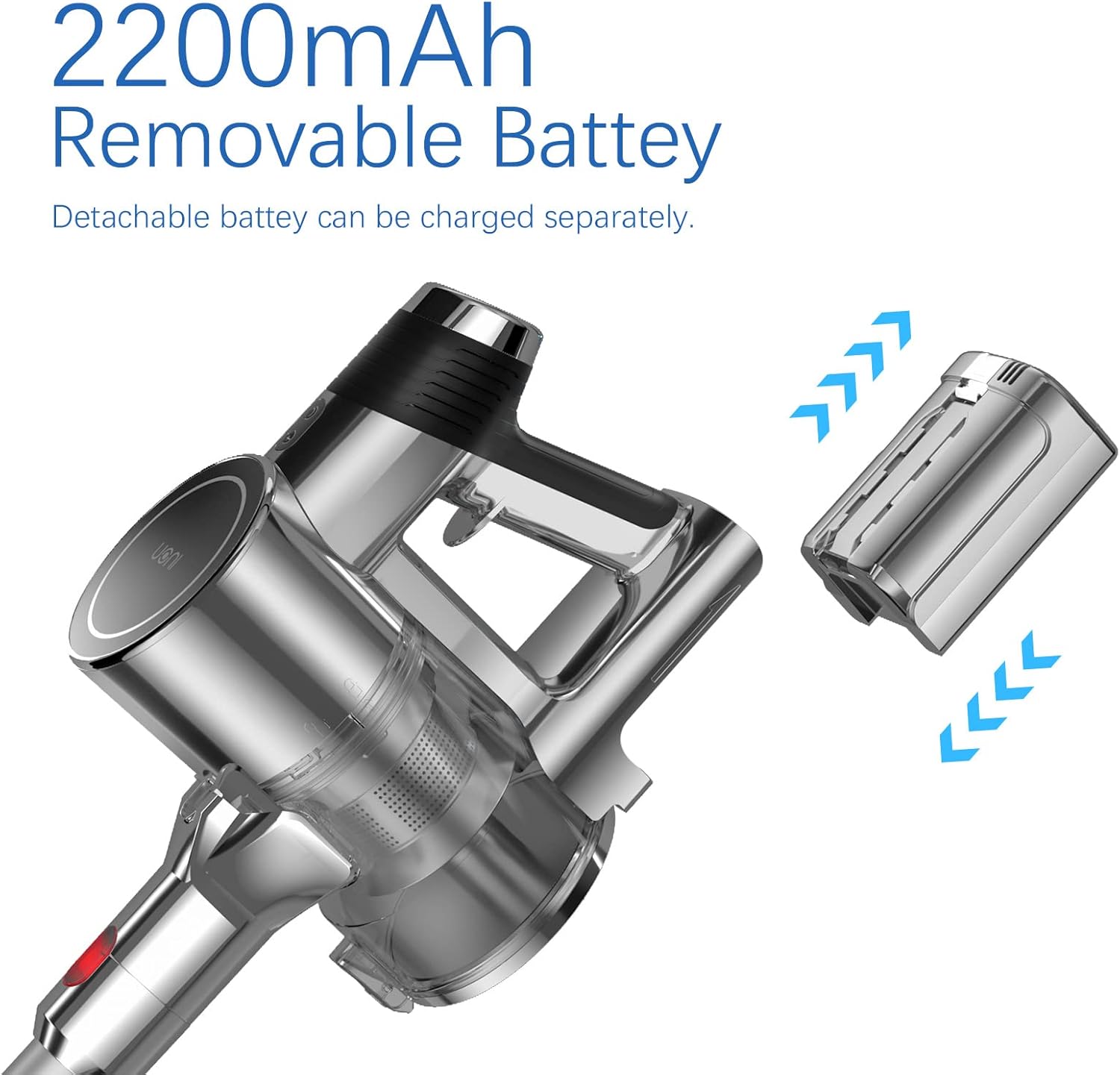 UONI X1 Cordless Vacuum Cleaner 28KPA Powerful Suction 3 in 1 Lightweight Stick Vacuum with LED Headlights
