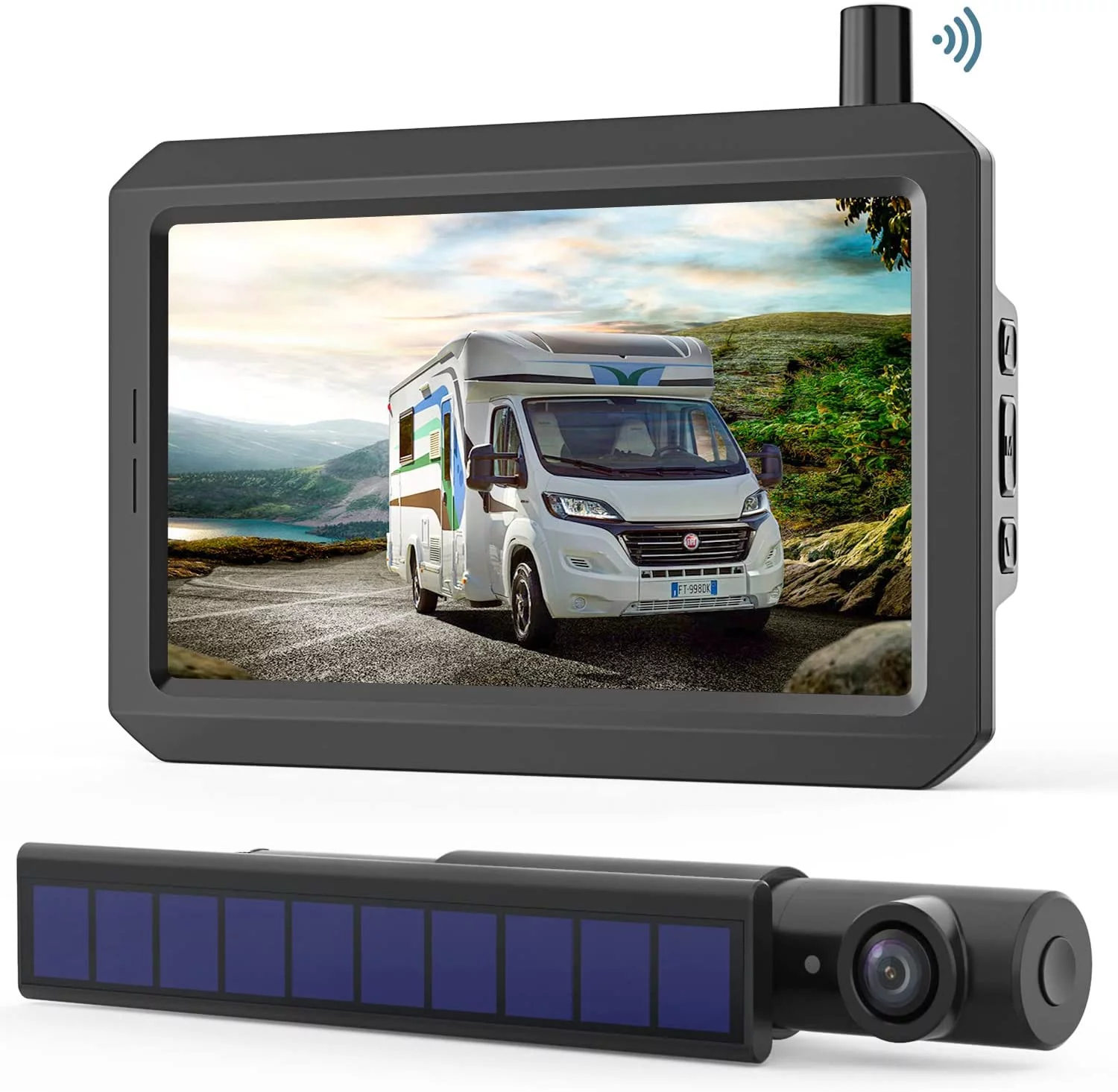 SunGo2 Solar Wireless Backup Camera for Truck, True Reverse Camera Wireless for DIY Installation