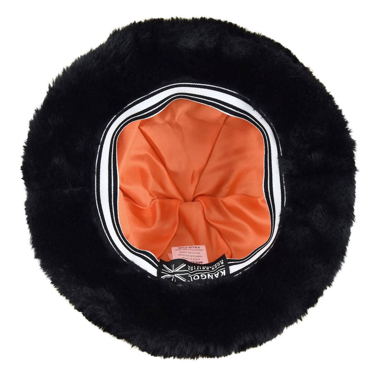 Kangol Faux Fur Casual Bucket Hat, Adult, Size: L, Black