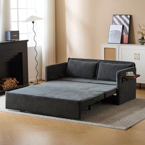 FLEXISPOT XCT4 Convertible Sofa Bed, 3-in-1 Loveseat Sofa Couch with Adjustable Backrest, Pull Out Couch with 2 Pillows & 2 Side Pockets