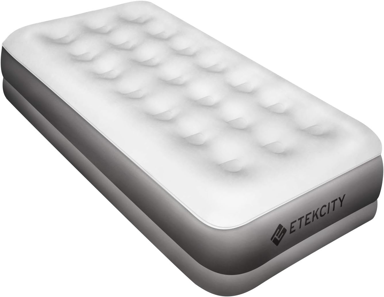 Etekcity Air Mattress with Built-in Pump, Inflatable Airbed Blow Up Air Bed Double Raised Mattress for Camping, Guest, Hiking, Storage Bag