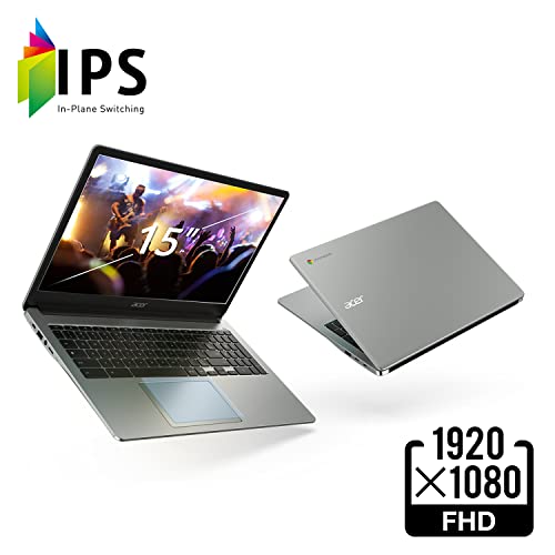 Acer Chromebook 315 Laptop | Intel Celeron N4500 | 15.6" Full HD IPS Display | Intel UHD Graphics | 4GB LPDDR4X | 64GB eMMC | Intel Wi-Fi 6 | DTS