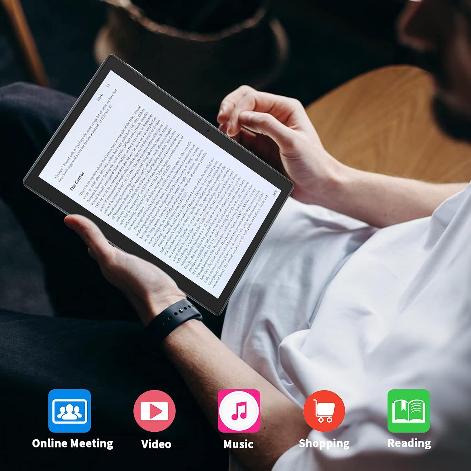 10 inch Tablet Android 10.0 OS, HD 800x1280 IPS Touchscreen, 2GB + 32GB Quad-Core CPU, 6000mAh Battery, Dual Camera Dual Speaker