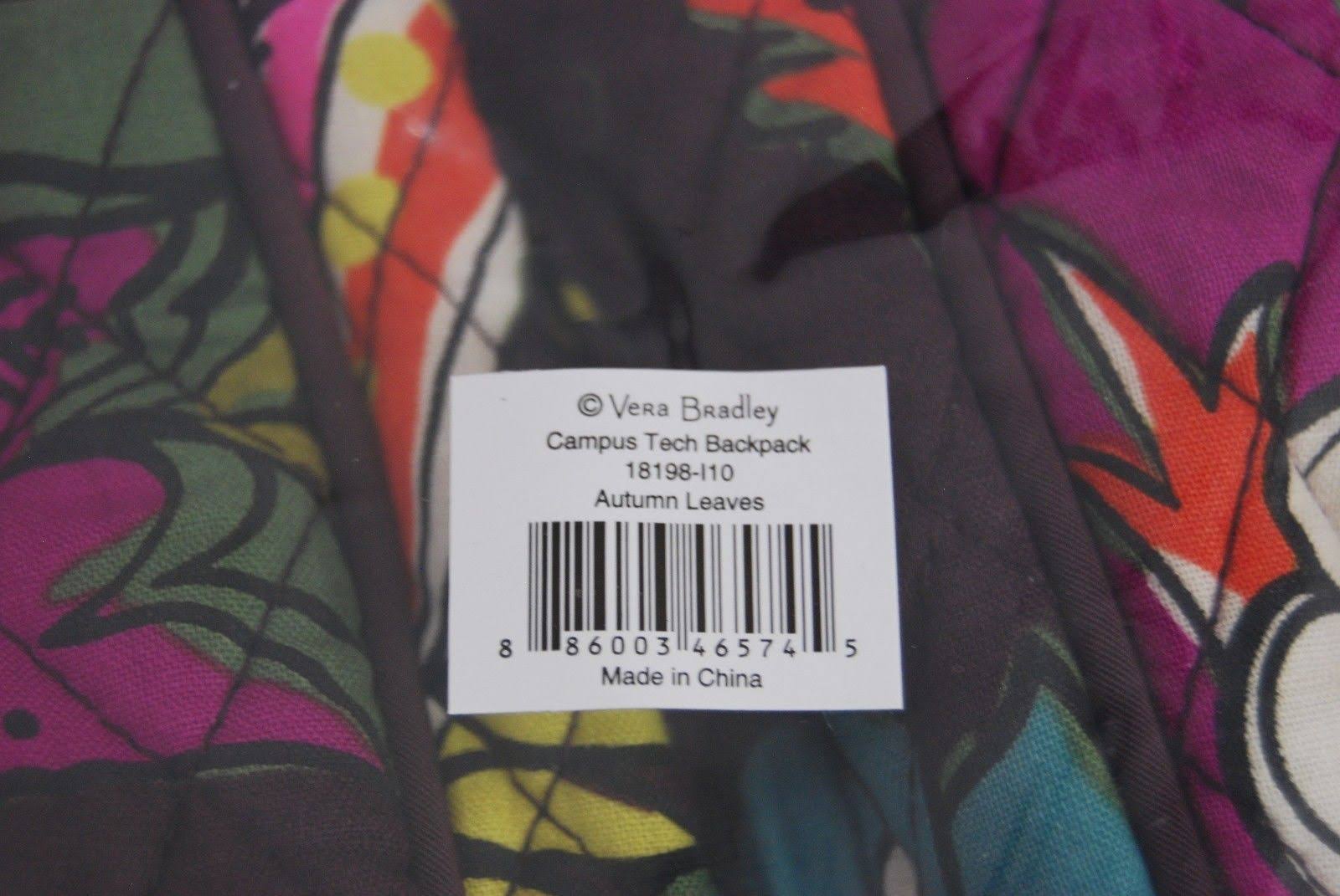 Vera Bradley Campus Tech Backpack Bags Autumn Leaves