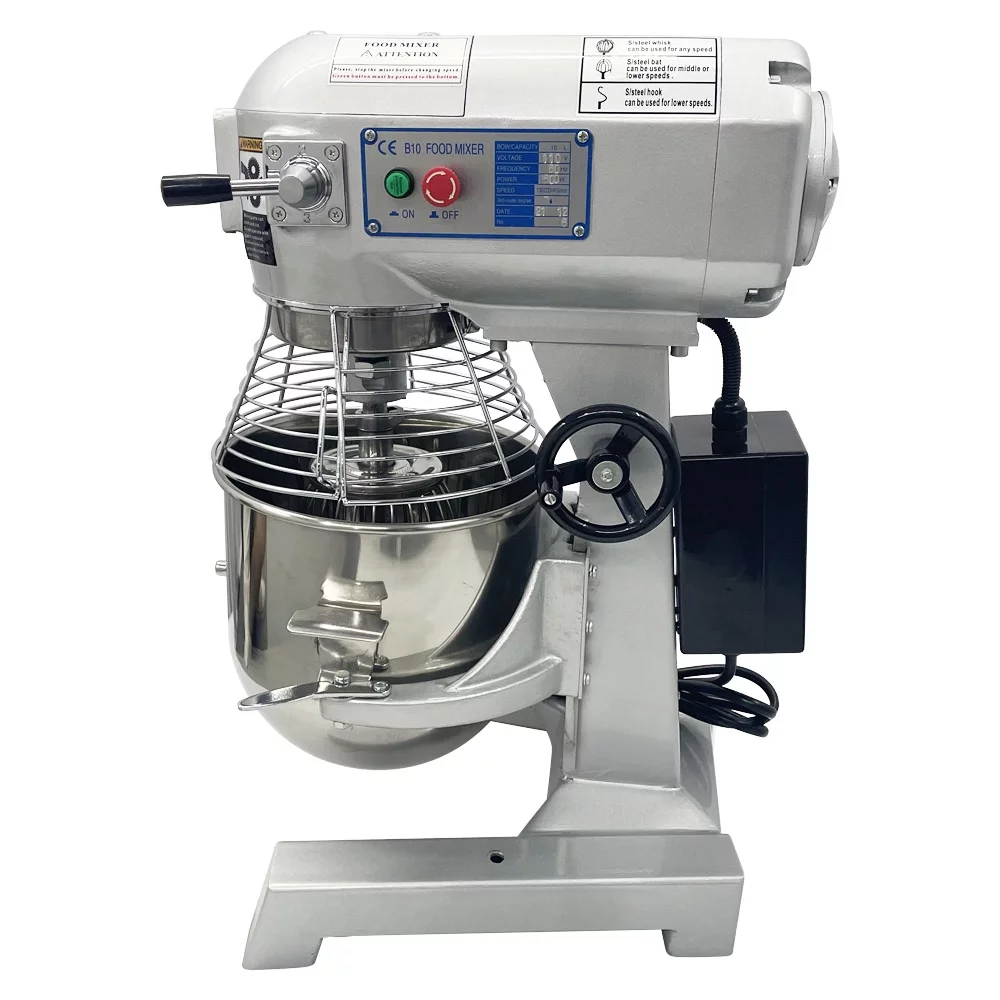 INTSUPERMAI Commercial Dough Mixer 11Qt 3 Speed Bakery Blender Stainless Steel