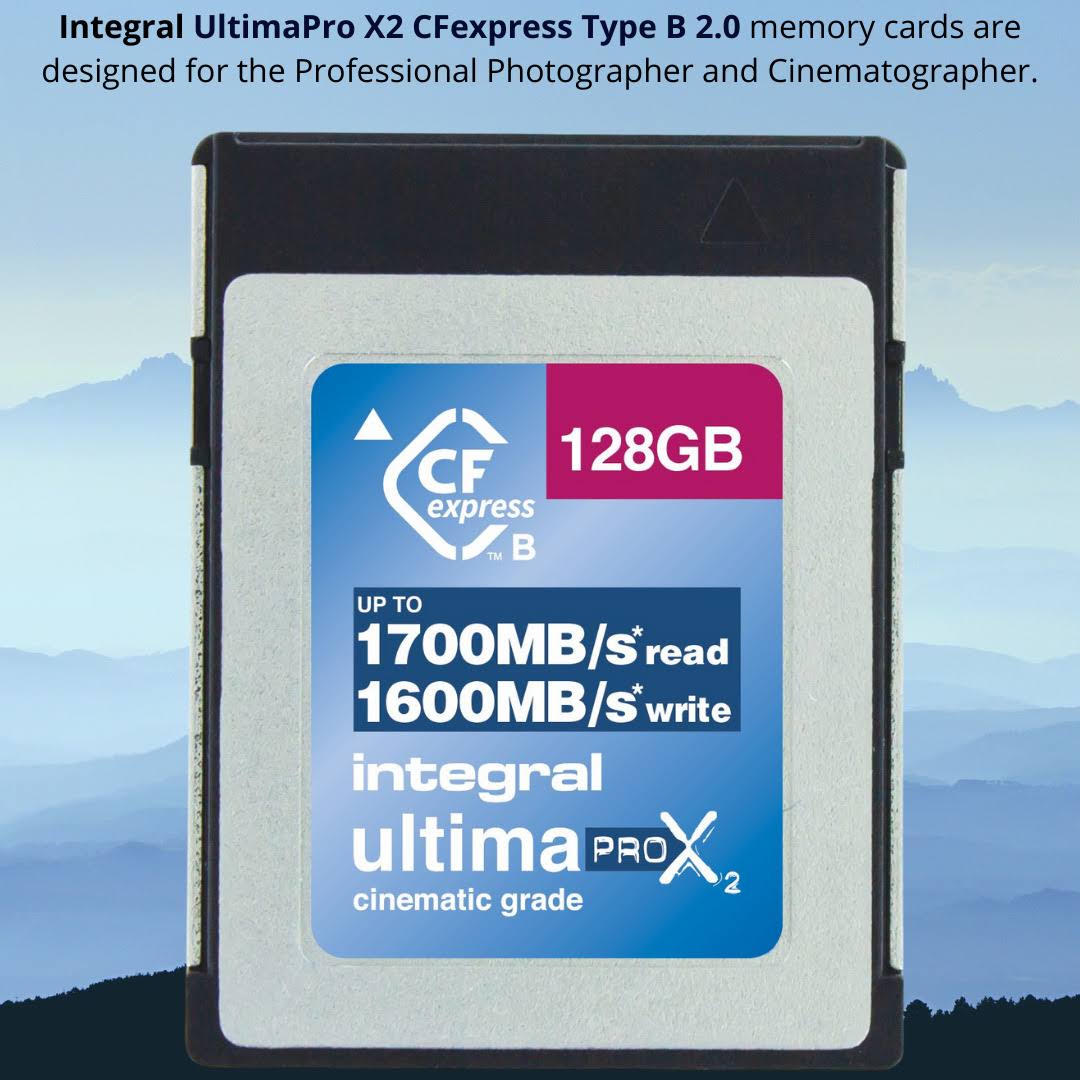 Integral 128GB, CFexpress Memory Card TypeB 2.0, 1700*11322x Read,1600 Write
