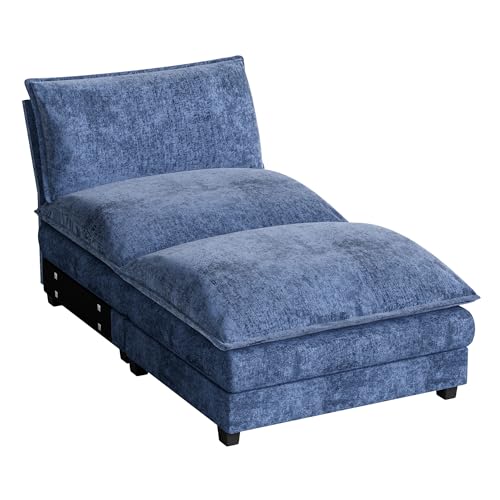 Homall 119" Modular Sectional Sofa, L Shaped Sofa Couch with Reversible Ottoman, DIY Combination Chenille Deep 3-Seat Cloud Couch for Living Room