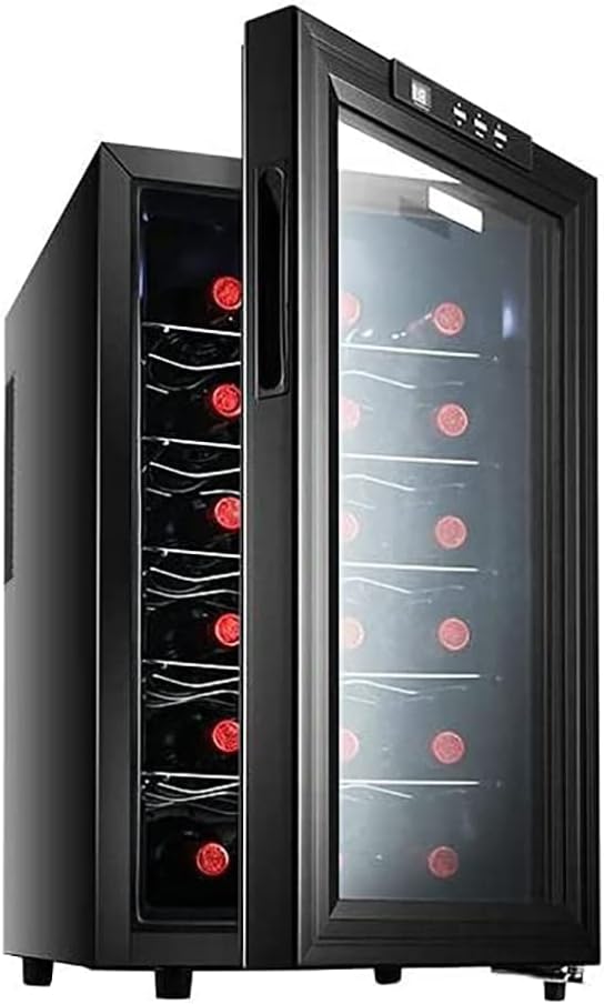 18 Bottle Smart Wine Storage Cabinet, Electronic Constant Temperature Freestanding Wine Cellar, Digital Temperature Control, Silent Operation
