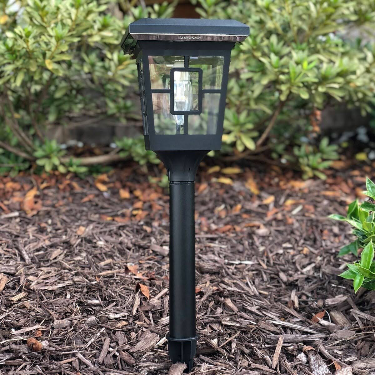 Aurora LED Post Mount Solar Bollard Light Series Silver - Exact Size