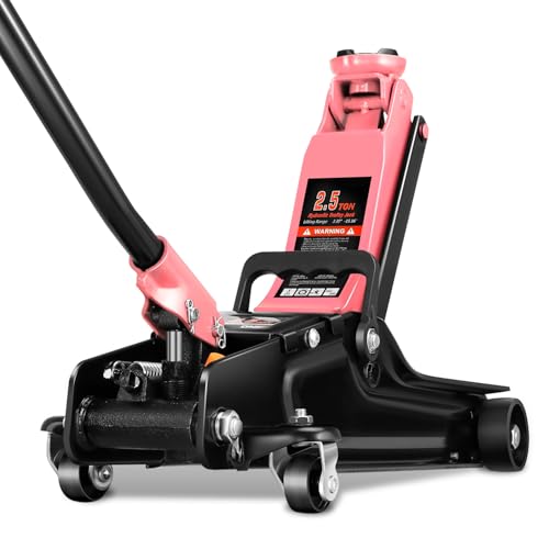 Auto Dynasty 4 Ton Low Profile Floor Jack, Heavy Duty Steel Hydraulic Car Jack with Dual Pistons Quick Lift Pump, Hydraulic Racing Floor Jack