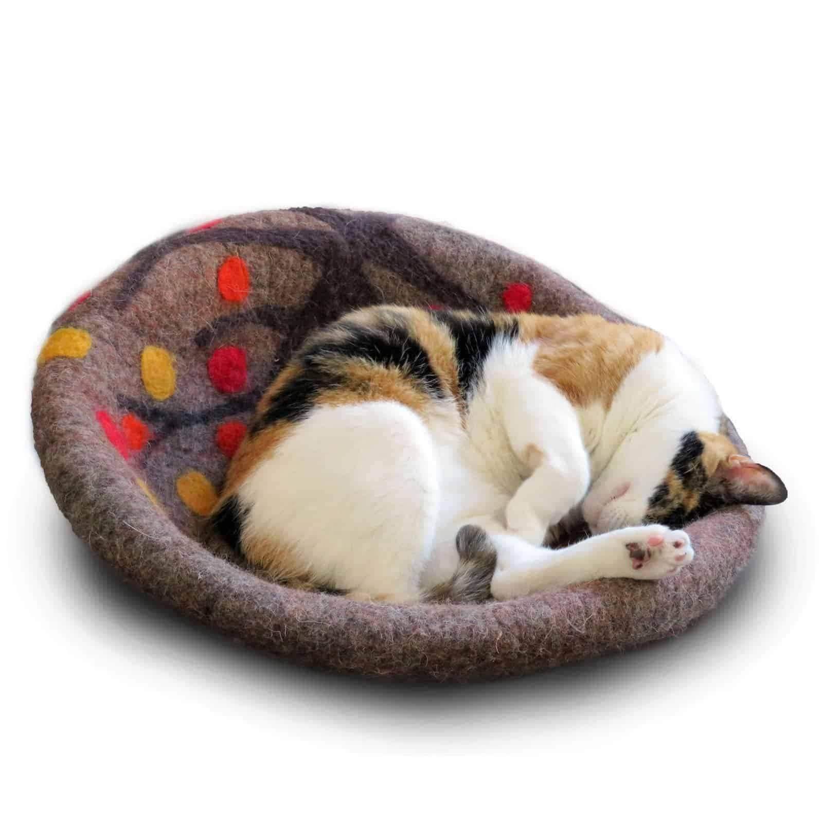 Wool Cat Cave and Bed - Eco Kitty Cave - Eco Friendly, Fair Trade, Handmade, Org