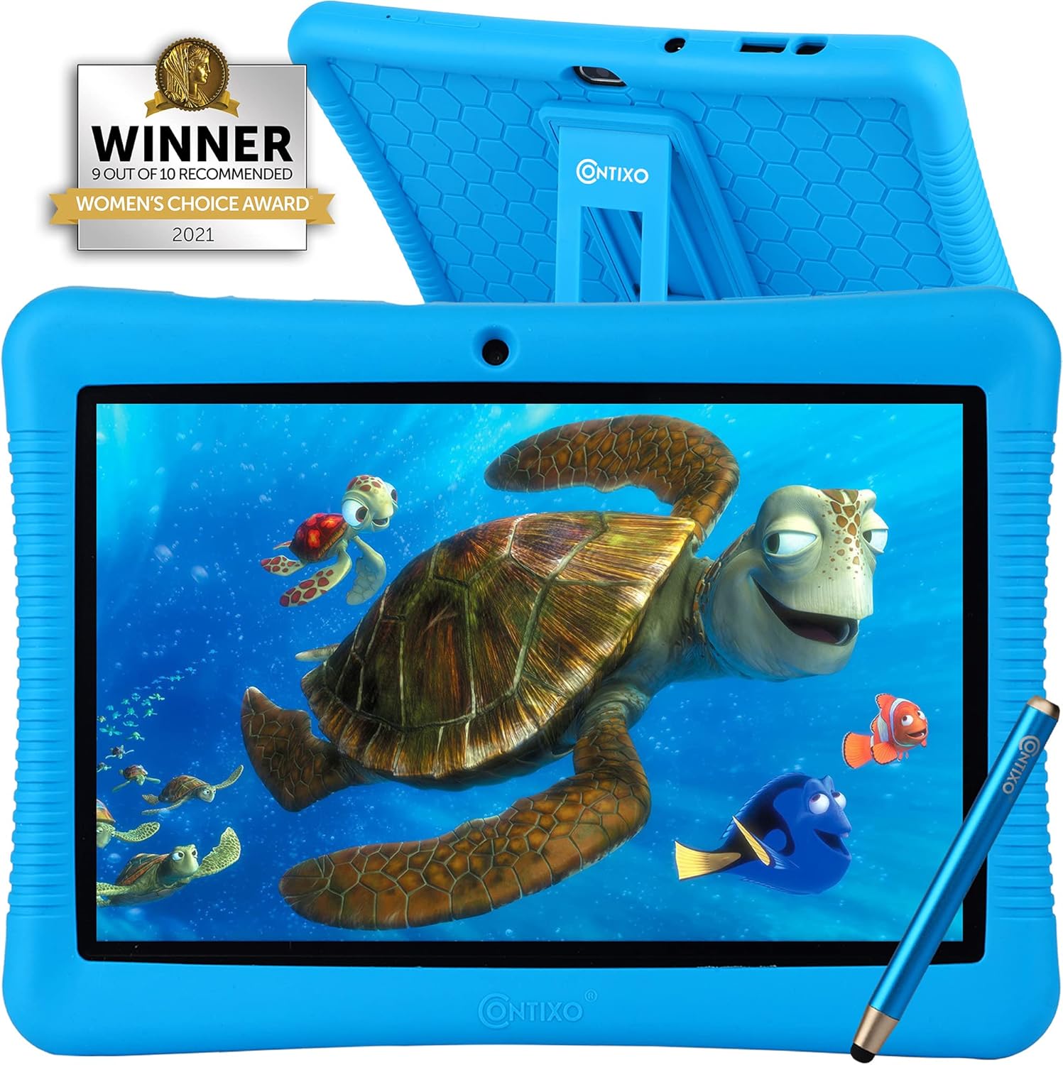 Contixo Kids Tablet K102, 10-inch HD, ages 3-7, Toddler Tablet with Camera, Parental Control, Android 10, 32GB, WiFi